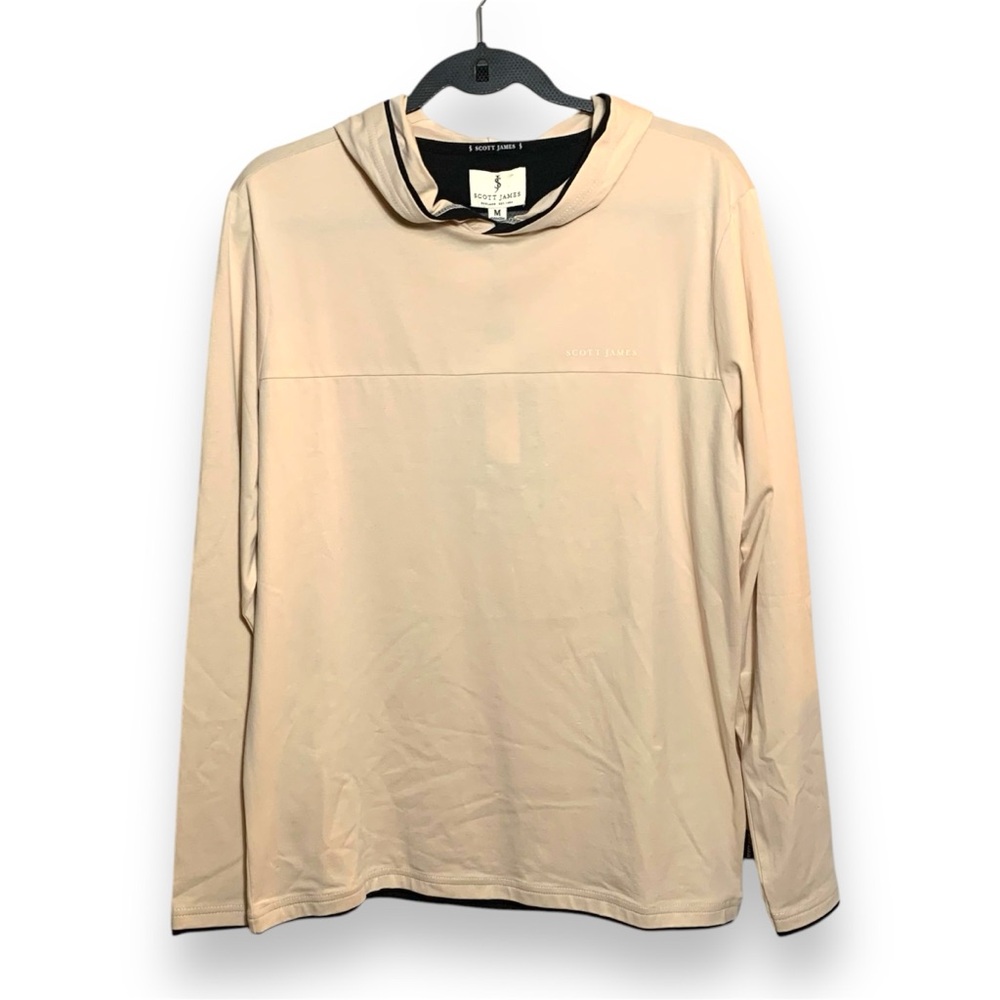 Scott James cream hooded shirt size M NWT